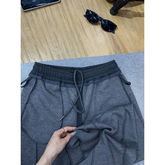 Women'S Casual Polyester Wide Leg Joggers, Loose Fit Knit Fabric Sweatpants, Solid Color, Long Length, with Shearling Lining, Elastic Waist with Drawstring, for Fall/Winter - Weekend Casual Style Women'S Casual Polyester Wide Leg Joggers, Loose Fit Knit Fabric Sweatpants, Solid Color, Long Length, with Shearling Lining, Elastic Waist with Drawstring, for Fall/Winter - Weekend Casual Style