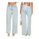 1pc Women'S Casual Cotton Wide Leg Jeans - Solid Color Low Waist Loose Fit with Pockets for Spring/Fall Season 1pc Women'S Casual Cotton Wide Leg Jeans - Solid Color Low Waist Loose Fit with Pockets for Spring/Fall Season