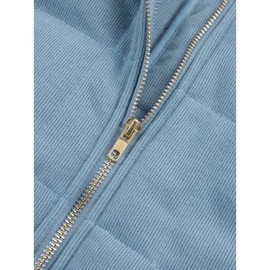 Chic Plus Size Quilted Jacket for Women - Casual Long Sleeve, Full Zip Padded Coat with Stand Collar, Machine Washable - Perfect for Fall/Winter Chic Plus Size Quilted Jacket for Women - Casual Long Sleeve, Full Zip Padded Coat with Stand Collar, Machine Washable - Perfect for Fall/Winter