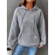 Plus Size Solid Color Waffle Long Sleeve Hooded Sweatshirt, Casual Drawstring Kangaroo Pocket Hoodie, Women's Clothing Plus Size Solid Color Waffle Long Sleeve Hooded Sweatshirt, Casual Drawstring Kangaroo Pocket Hoodie, Women's Clothing