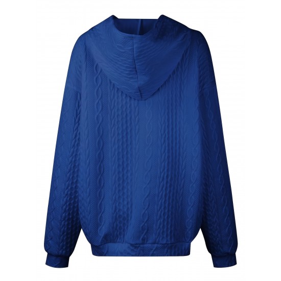 Plus Size Cozy Sweatshirt - Ultra-Comfortable Long Sleeve Henley Hooded Design with Premium Solid Jacquard Fabric - Designed for Womens Plus Sizes Plus Size Cozy Sweatshirt - Ultra-Comfortable Long Sleeve Henley Hooded Design with Premium Solid Jacquard Fabric - Designed for Womens Plus Sizes